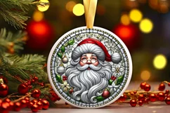 Round Christmas Ornament Sublimation|Clipart Product Image 2