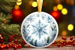 Round Christmas Ornament Sublimation|Clipart Product Image 3