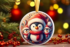 Round Christmas Ornament Sublimation|Clipart Product Image 2