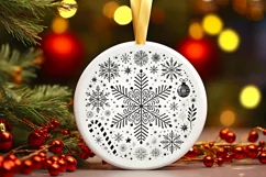 Round Christmas Ornament Sublimation|Clipart Product Image 2
