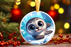 Round Christmass Ornament PNG Product Image 1