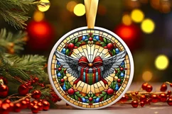 Round Christmas Ornament Sublimation|Clipart Product Image 2