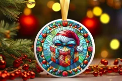Round Christmas Ornament Sublimation|Clipart Product Image 2