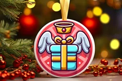 Round Christmas Ornament Sublimation|Clipart Product Image 2