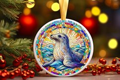 Round Christmas Ornament Sublimation|Clipart Product Image 1