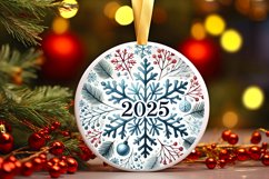 Round Christmas Ornament Sublimation|Clipart Product Image 1