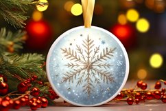 Round Christmas Ornament Sublimation|Clipart Product Image 3