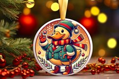 Round Christmas Ornament Sublimation|Clipart Product Image 1