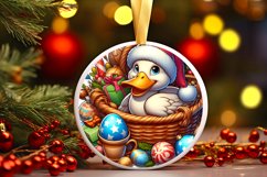 Round Christmas Ornament Sublimation|Clipart Product Image 2