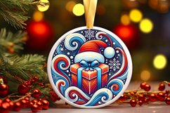 Round Christmas Ornament Sublimation|Clipart Product Image 1