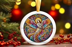 Round Christmas Ornament Sublimation|Clipart Product Image 2