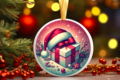 Round Christmass Ornament PNG Product Image 1