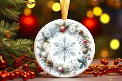 Round Christmass Ornament PNG Product Image 1