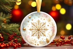 Round Christmass Ornament PNG Product Image 1