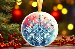 Round Christmas Ornament Sublimation|Clipart Product Image 1