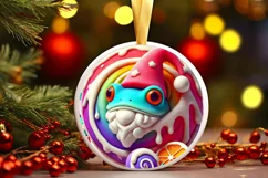 Round Christmas Ornament Sublimation|Clipart Product Image 2