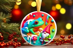 Round Christmas Ornament Sublimation|Clipart Product Image 2