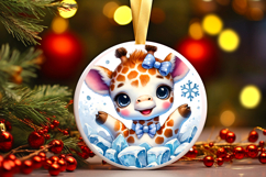 Round Christmass Ornament PNG Product Image 1