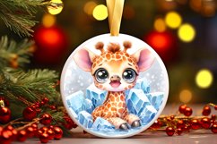Round Christmas Ornament Sublimation|Clipart Product Image 1