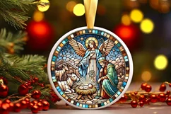 Round Christmas Ornament Sublimation|Clipart Product Image 2