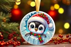 Round Christmas Ornament Sublimation|Clipart Product Image 2