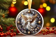 Round Christmas Ornament Sublimation|Clipart Product Image 2