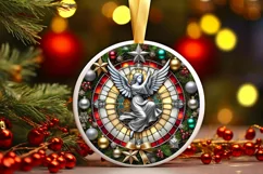 Round Christmas Ornament Sublimation|Clipart Product Image 2