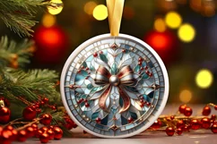Round Christmas Ornament Sublimation|Clipart Product Image 2