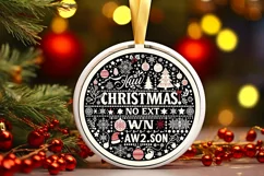 Round Christmas Ornament Sublimation|Clipart Product Image 1