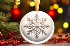 Round Christmass Ornament PNG Product Image 1