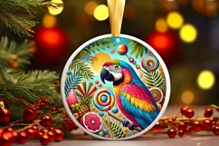 Round Christmas Ornament Sublimation|Clipart Product Image 2
