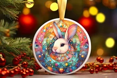Round Christmas Ornament Sublimation|Clipart Product Image 1