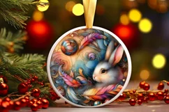 Round Christmas Ornament Sublimation|Clipart Product Image 1