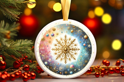 Round Christmass Ornament PNG Product Image 1