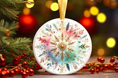 Round Christmass Ornament PNG Product Image 1