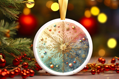 Round Christmass Ornament PNG Product Image 1