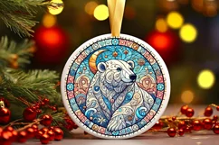 Round Christmas Ornament Sublimation|Clipart Product Image 2