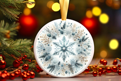 Round Christmass Ornament PNG Product Image 1