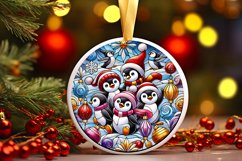 Round Christmas Ornament Sublimation|Clipart Product Image 1