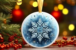 Round Christmas Ornament Sublimation|Clipart Product Image 1