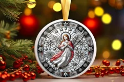 Round Christmas Ornament Sublimation|Clipart Product Image 2