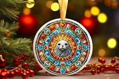 Round Christmas Ornament Sublimation|Clipart Product Image 2