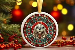 Round Christmas Ornament Sublimation|Clipart Product Image 2