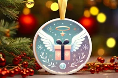 Round Christmas Ornament Sublimation|Clipart Product Image 2