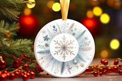 Round Christmass Ornament PNG Product Image 1