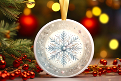 Round Christmass Ornament PNG Product Image 1