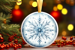 Round Christmass Ornament PNG Product Image 1