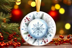 Round Christmass Ornament PNG Product Image 1