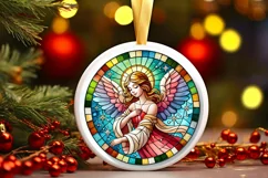 Round Christmas Ornament Sublimation|Clipart Product Image 2