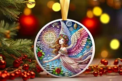 Round Christmas Ornament Sublimation|Clipart Product Image 2